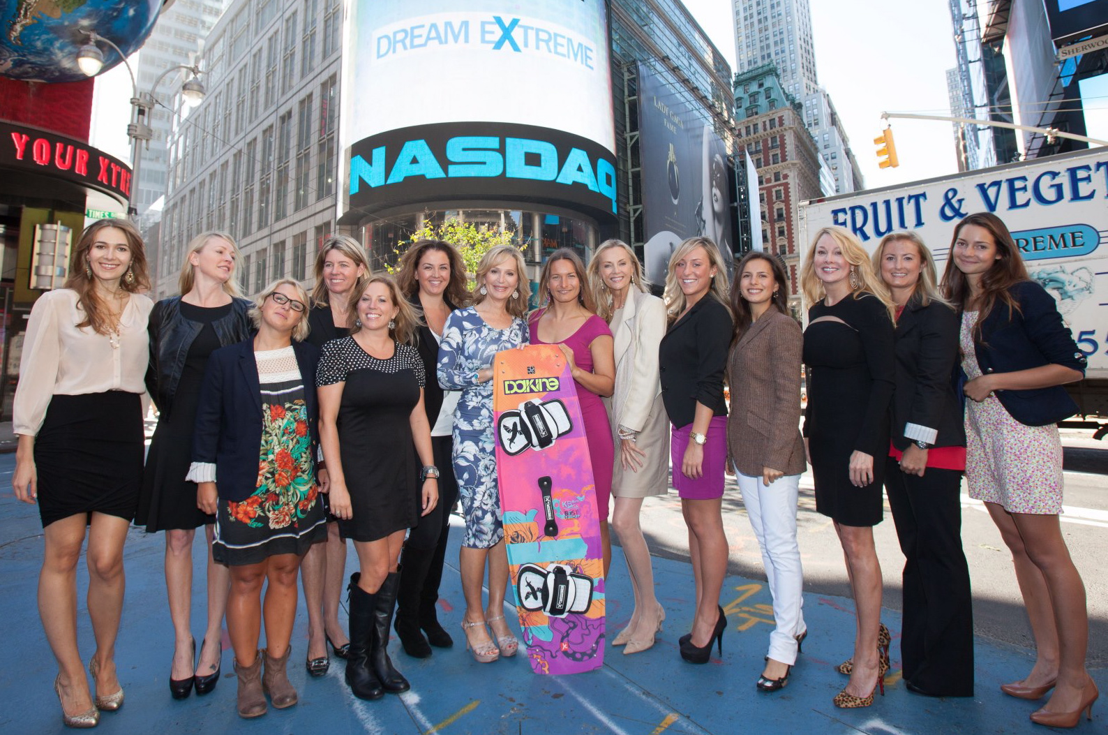 We kicked off Dream Extreme by ringing the NASDAQ opening bell in Times Square- it was awesome! That's me on the far left.