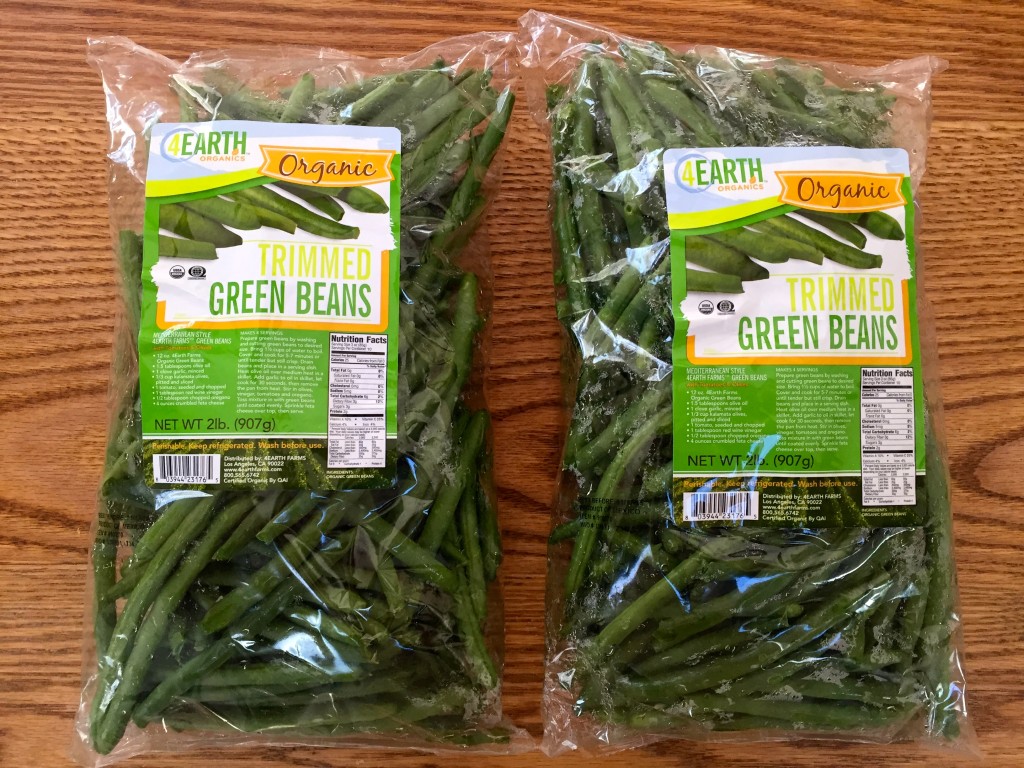 when available, i buy my organic green beans at Costco, as they come pre-trimmed
